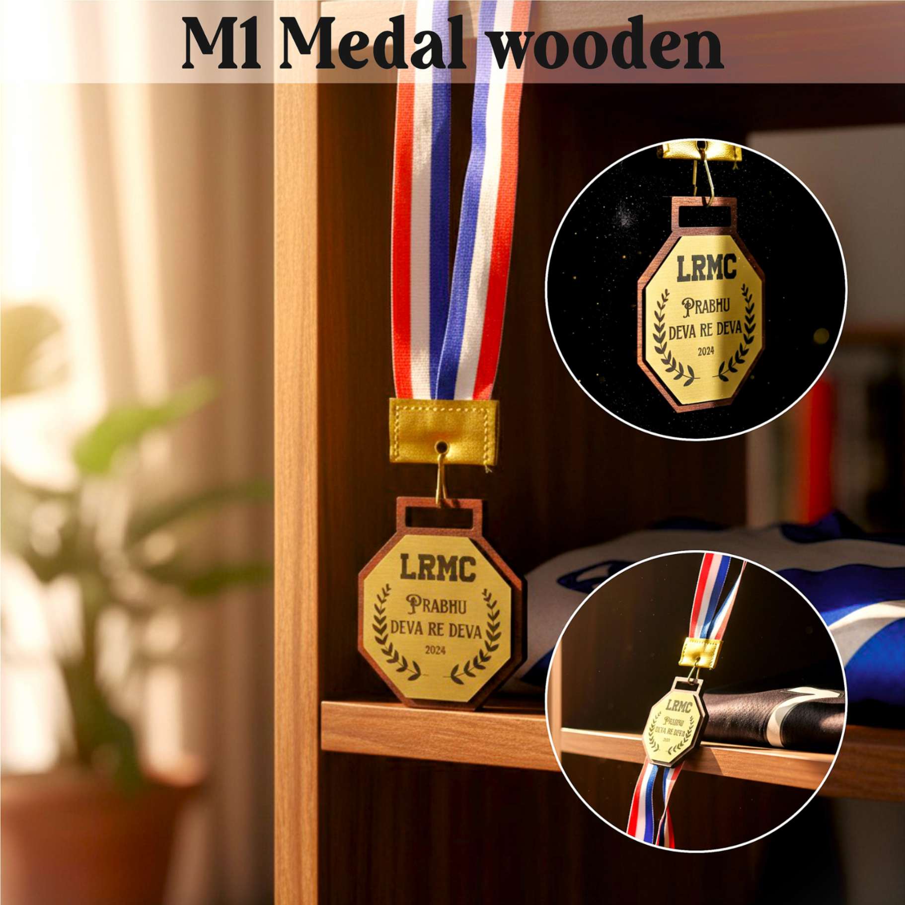 WM1 Wooden Medal 
