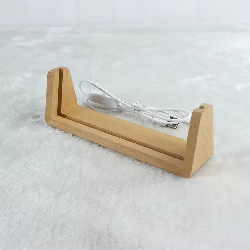 LED STEND WOODEN U SEP ROW 